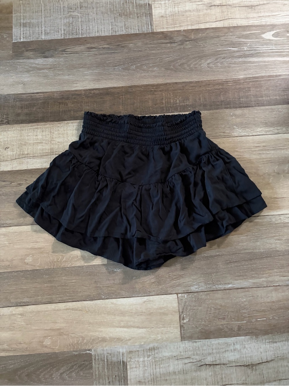 wild fable Black Tiered Smocked Shorts